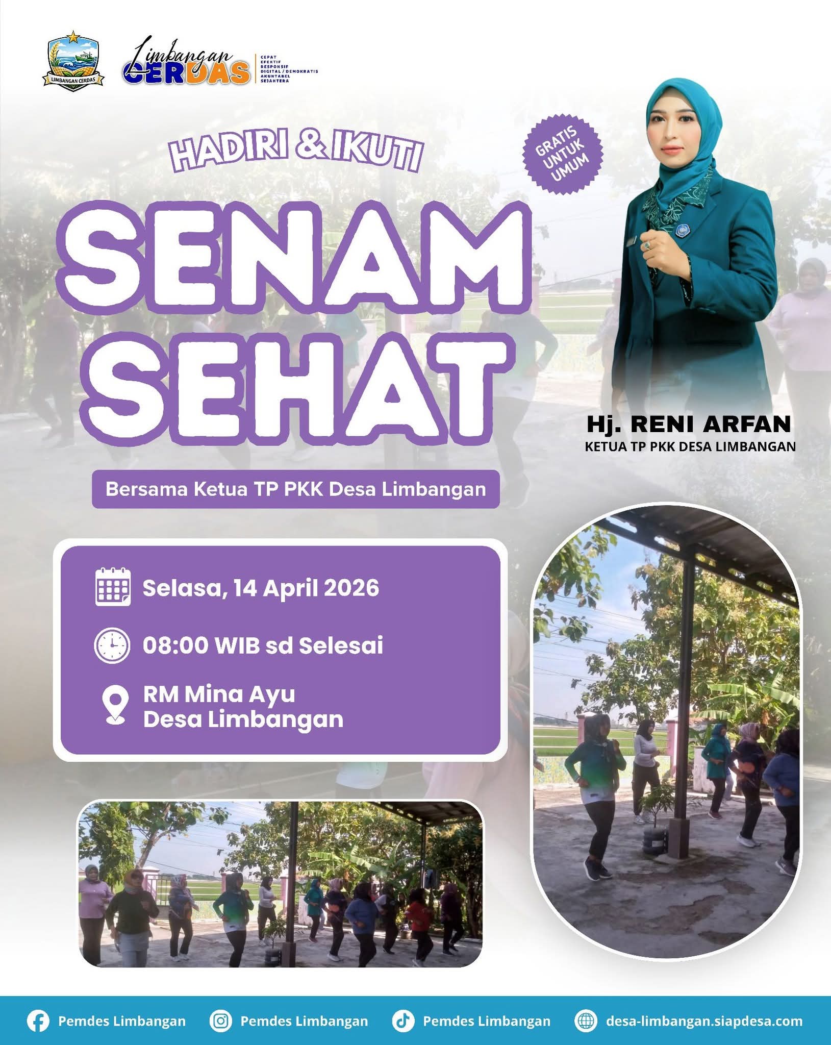 Hadiri dan Ikuti Senam Sehat Bersama Ibu Kuwu
